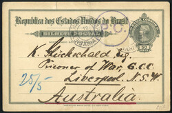 1916/17, zwei Postkarten an das Kriegsgefangenenlager in Liverpool ...