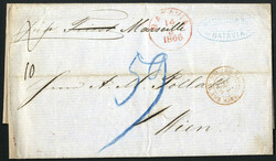 Niederländisch Indien 1866, Brief aus Batavia 14.8.66 über ...