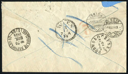 1874, Portobrief von Radowel 20.11. über Lemberg, Krakau, Wien ...