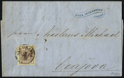 Alt-Orsova 2.8., 1855, Brief mit 6 Kreuzer Type III nach Kraiova, ...