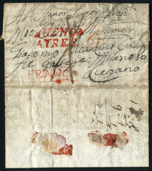 1791, Francobrief von Buenos Ayres über das Herzogtum Mailand (zu ...