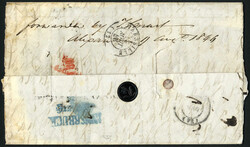 Ägypten 1846, Brief von der Egypt Transit Company Suez mit Forwarder ...