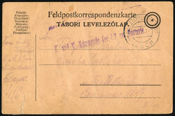 1916, Feldpost in Albanien, Feldpostkarte vom KuK Etappenpostamt ...