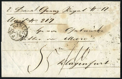 Control, Lot mit zwei Briefen von Petrinia nach Klagenfurt, einer mit ...