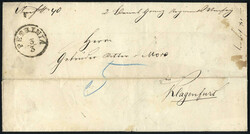 Control, Lot mit zwei Briefen von Petrinia nach Klagenfurt, einer mit ...