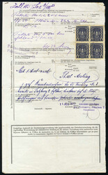 1923, Nachfrageschreiben über den Verbleib von Paketen, aufgegeben ...