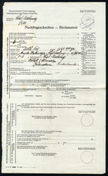 1923, Nachfrageschreiben über den Verbleib von Paketen, aufgegeben ...