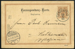 Lengenfeld 18.4.95, blauschwarzer Einkreisstempel auf slowenischer ...