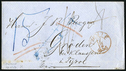 1848/1856, zwei Briefe von den Niederlanden nach Gröden (Südtirol), ...