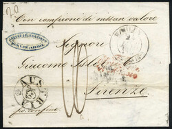 1847/1851, zwei Briefe aus der Schweiz über "AUSTRIA N° 2" nach ...