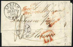 1847/1851, zwei Briefe aus der Schweiz über "AUSTRIA N° 2" nach ...