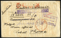 1920, Brief als Kriegsgefangenenpost von China nach Wien ...