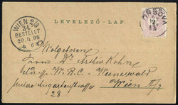 1898, drei Ansichtskarten von Ada Kaleh bei Orsova nach Wien bzw. ...