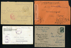 1946/50 ca., Lot mit acht Kriegsgefangenenbriefen aus österr. Lagern ...