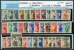 1948, Trachten, komplette postfrische Serie der 37 Werte, ANK 887-923 ...
