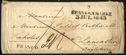 1839/50 ca., Lot mit neun Vorphilabriefen nach Grossbritannien, dabei ...