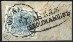 Agram / Recomandiert, 1850, Briefstück mit 9 Kreuzer, ANK 5 - ...