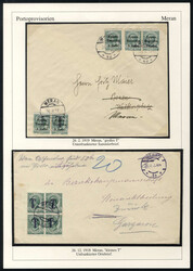 1918, lotto di sei lettere tassate all'ufficio postale di Bolzano 1, ...