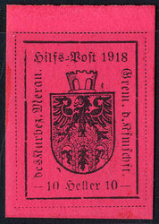 1918, 10 Heller carminio lilla, nuovo con gomma originale integra, ...