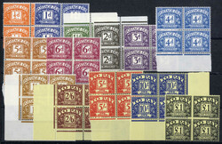 1959/62, Portomarken, postfrische Serie der 13 Werte, Mi. 55/67 - 380 ...