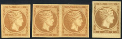 1861, Paris print 2 lepta bistre, 2 lepta brown bistre (MNH) ...