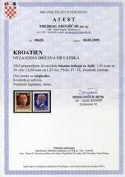 1944, Imperiale con soprastampa capovolta, 3,50 su 30 c. e 3,50 su 1 ...