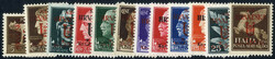 1944, Imperiale con soprastampa, serie completa 17 valori nuovi con ...