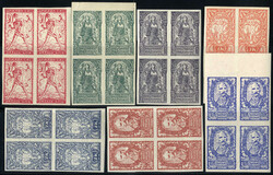 1919, Kettenspringer, Serie in Viererblöcken (40 Vin. fehlt) ...