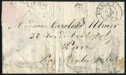 1870, Zinnkugelpost: Paris par Moulin sur Allier, Brief vom 21.12. ...