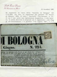 1853/1859, tre giornali con affrancature segnatasse per giornali, 9 c ...