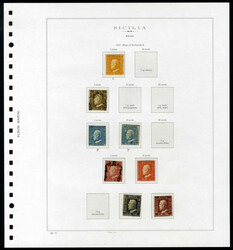 Sicilia 1859, bella collezione prevalentemente nuova su un foglio ...
