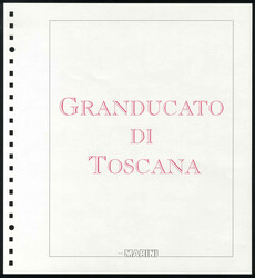 Toscana 1851/60, bella collezione usata su fogli illustrati, un ...
