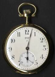 Sprungdeckel-Taschenuhr mit Kronenaufzug, vermutlich um 1900, im ...
