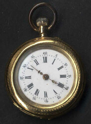 Sprungdeckel-Taschenuhr mit Kronenaufzug, vermutlich um 1900, das ...