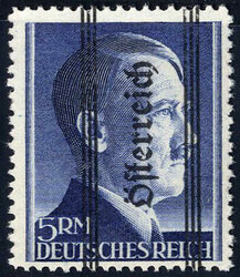 1945, 5 Mark Grazer Aushilfsausgabe, Fetter Aufdruck mit ...