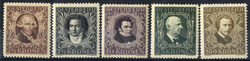 1922, Komponisten, postfrische Serie der fünf Werte in ...