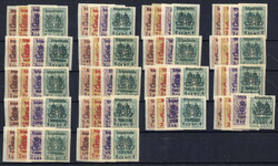 1918, Ortspostmarken, komplette Serie der 72 Werte als einwandfreier ...