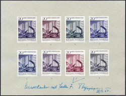 1965, 1,60 S., "20 Jahre Wiederaufbau in Österreich" Vorlagekarton ...