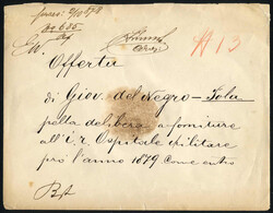 1868/78, Lot drei Belege: a) Brief vom 12.10.1868 von Spalato mit dem ...