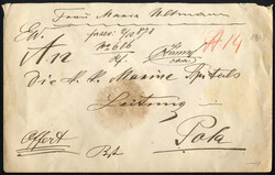 1868/78, Lot drei Belege: a) Brief vom 12.10.1868 von Spalato mit dem ...