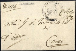 1850, lettera da Erba il 1.6 per Como, all´interno data 31.5, ...