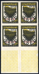 1934, Posta Aerea "Ala", 80 c. nero e giallo, con soprastampa rossa ...