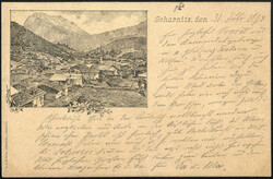 SCHARNITZ, 21/7/94, Ansichtskartenvorläufer  von Scharnitz vom 31.7 ...