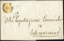 1858, circolare forwarded da Lucignano (Toscana) e spedita il 19.6 ...