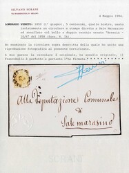 1858, circolare forwarded da Lucignano (Toscana) e spedita il 19.6 ...