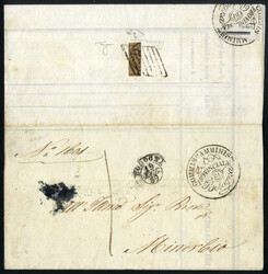 1859, Romagna periodo di Governo Provvisorio: lettera in porto ...