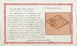 1852, frammento di lettera affrancato con 8 baj. bianco frazionato ad ...