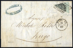 1859, Romange Governo Provvisorio: lettera del 31.7.1859 da Rmini a ...