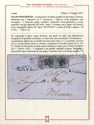 1852, frontespizio di lettera del 18.7. da Ravenna a Firenze, ...