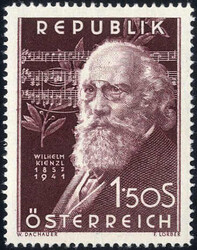 1951, Dr. Wilhelm Kienzl, seltener andersfarbiger Probedruck mit LZ ...